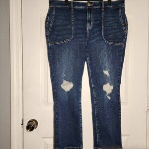 Torrid Perfect Boyfriend Ankle Vintage Stretch Mid-Rise Distressed - Size 18